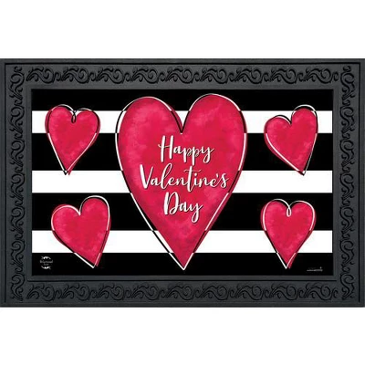 Briarwood Lane Striped Valentine's Heart Primitive Doormat Holiday Indoor Outdoor 30" X 18" 3 Briarwood Lane Striped Valentine's Heart Primitive Doormat Holiday Indoor Outdoor 30" X 18"