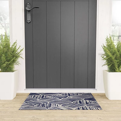 Alisa Galitsyna Navy Blue Striped Pattern Welcome Mat - Society6 3 Alisa Galitsyna Navy Blue Striped Pattern Welcome Mat - Society6