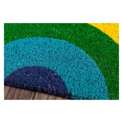 1'4"x2'8" Rainbow Woven Half-Circle Door Mat - Novogratz By Momeni 4 1'4"x2'8" Rainbow Woven Half-Circle Door Mat - Novogratz By Momeni - Image 2