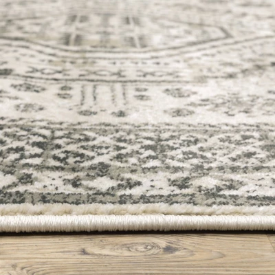 Gabriella Vintage Medallion Rug Ivory/Gray - Captiv8e Designs 4 Gabriella Vintage Medallion Rug Ivory/Gray - Captiv8e Designs - Image 2