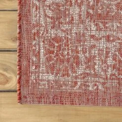 Tela Bohemian Inspired Textured Weave Floral Indoor/Outdoor Area Rug - JONATHAN Y -Home Improvement Store GUEST c6a28fee 7815 41e4 b39f ad5738a8ae55