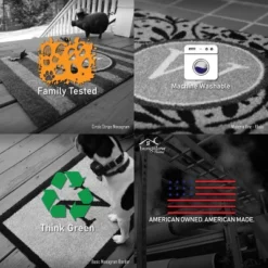 2'x3' ColorStar Bee Hex Door Mat Gray - Bungalow Flooring -Home Improvement Store GUEST c6b6a7a9 4eb4 46e4 adb5 94b131214201