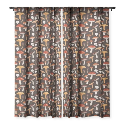 Avenie Mushroom Medley Pattern Single Panel Sheer Window Curtain - Society6 4 Avenie Mushroom Medley Pattern Single Panel Sheer Window Curtain - Society6 - Image 2