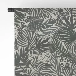 Marta Barragan Camarasa Wild Abstract Jungle On Black Single Panel Sheer Window Curtain - Deny Designs -Home Improvement Store GUEST c7d6496b 115b 4835 b28e 41907a4bbc0b