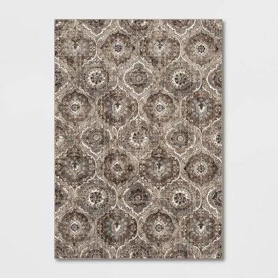 Bailey Companion Tile Print Accent Rug Tan - Threshold™ 9 Bailey Companion Tile Print Accent Rug Tan - Threshold™ - Image 7