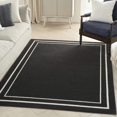 Nourison Essentials Bordered Indoor Outdoor Rug 8 Nourison Essentials Bordered Indoor Outdoor Rug - Image 6
