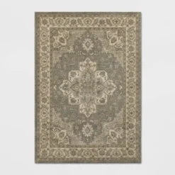 Medallion Jewel Boarder Persian Rug Cream/Gray - Threshold 10 Medallion Jewel Boarder Persian Rug Cream/Gray - Threshold -Home Improvement Store GUEST c90ac763 0734 47b9 8fdf 2fae107c0555