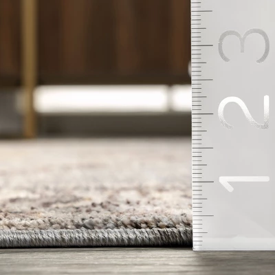 Nuloom Zelie Vintage 4x6 Indoor Area Rug For Living Room Bedroom Dining Room Kitchen, Blue/Ivory 4 Nuloom Zelie Vintage 4x6 Indoor Area Rug For Living Room Bedroom Dining Room Kitchen, Blue/Ivory - Image 2