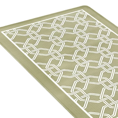 Kate Aurora Versailles Modern Geometric Chain Link Memory Foam Anti Fatigue & Skid Resistant Kitchen Mat - 18" X 30" 6 Kate Aurora Versailles Modern Geometric Chain Link Memory Foam Anti Fatigue & Skid Resistant Kitchen Mat - 18" X 30" - Image 4