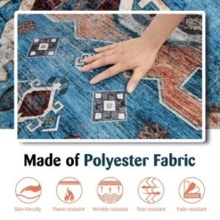 Costway Area Rug 5' X 7' Distressed Vintage Home Carpet Living Room Bedroom Non-Shedding 15 Costway Area Rug 5' X 7' Distressed Vintage Home Carpet Living Room Bedroom Non-Shedding -Home Improvement Store GUEST cbe17bb9 61b8 4da7 ba4d 3785414af9a8