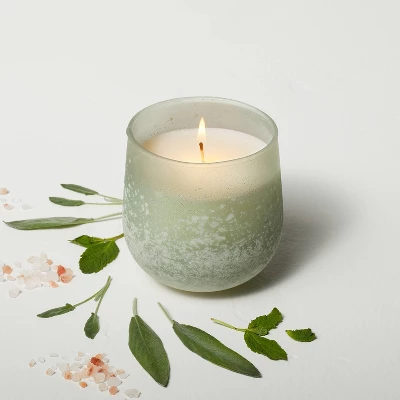 12oz Serenity Fashion Salted Glass Candle Green - Casaluna™ 3 12oz Serenity Fashion Salted Glass Candle Green - Casaluna™
