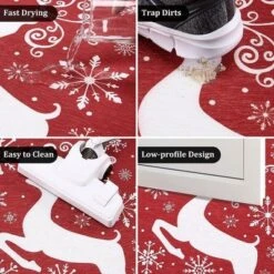 Trinity Christmas Deer Decorative Doormat Xmas Holiday Welcome Door Mat, 17" X 29" -Home Improvement Store GUEST cdc4854e ed96 49bb 80a2 0c38afbe8600