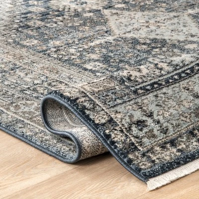 NuLOOM Vintage Melani Medallion Fringe Area Rug 5 NuLOOM Vintage Melani Medallion Fringe Area Rug - Image 3