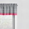 Bacati - Owls Pink/Grey Girls Cotton Window Valance