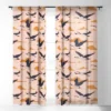 Nika Geese Flight Together Single Panel Sheer Window Curtain - Deny Designs