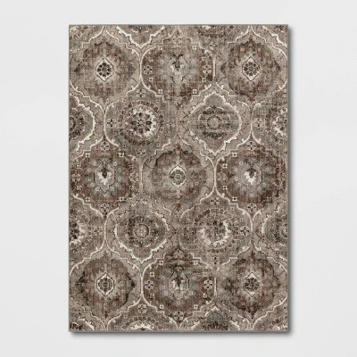 Bailey Companion Tile Print Accent Rug Tan - Threshold™ 8 Bailey Companion Tile Print Accent Rug Tan - Threshold™ - Image 6