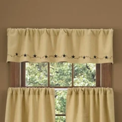 Park Designs Burlap Star Lined Valance