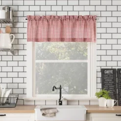 Parkham Farmhouse Plaid Rod Pocket Semi-Sheer Kitchen Curtain Valance And Tiers Set - No. 918 -Home Improvement Store GUEST d5bf4cca 5389 42ba 93b4 ca0929a21684