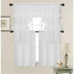 Kate Aurora Country Farmhouse Living Solid Colored Cafe Kitchen Curtain Tier & Swag Valance Set 14 Kate Aurora Country Farmhouse Living Solid Colored Cafe Kitchen Curtain Tier & Swag Valance Set -Home Improvement Store GUEST d623571c 1727 4418 a47d e6ea4c4a2cb1