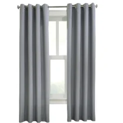 Habitat Margaret Light Filtering Provide Daytime Privacy Woven Textured Pattern Grommet Curtain Panel Grey