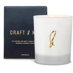Craft & Kin White Frosted Scented Soy Candles -Home Improvement Store GUEST d8c914e1 8aca 459c 9294 02848fe1b854