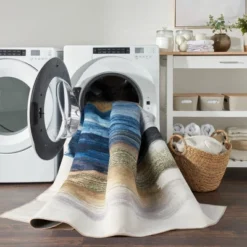 Nourison Washables Abstract Brushstroke Indoor Non-Skid Area Rug -Home Improvement Store GUEST d98364c4 eeae 4c07 8188 89ce5d4f6fb3