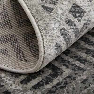 Katari Modern Geometric, Gray/Tan/Black, 1'-8" X 2'-10" Accent Rug 10 Katari Modern Geometric, Gray/Tan/Black, 1'-8" X 2'-10" Accent Rug - Image 8