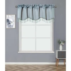 Kate Aurora Luxurious Solid Colored Scalloped Rod Pocket Window Valance With Crystal Beaded Trim -Home Improvement Store GUEST da72f2c2 fd15 47fc 87d5 8c3ad4dfa0c3