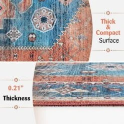Costway Area Rug 5' X 7' Distressed Vintage Home Carpet Living Room Bedroom Non-Shedding 17 Costway Area Rug 5' X 7' Distressed Vintage Home Carpet Living Room Bedroom Non-Shedding -Home Improvement Store GUEST dacf847b 7141 4a92 b399 a9c2372b0ae8