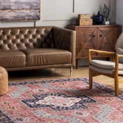 NuLOOM Amber Machine Washable Floral Aztec Area Rug 21 NuLOOM Amber Machine Washable Floral Aztec Area Rug -Home Improvement Store GUEST ddd1681f add8 4a03 b66b e5c1a0d54353