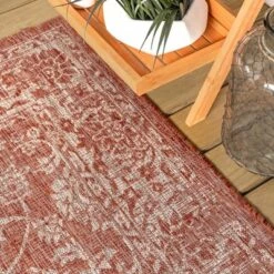 Tela Bohemian Inspired Textured Weave Floral Indoor/Outdoor Area Rug - JONATHAN Y -Home Improvement Store GUEST dddfcd2a d175 4fbd 8446 354d30d3f991