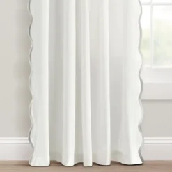 Lush Décor Coastal Chic Scallop Edge Window Curtain Panels Gray/White 52X84 Set 8 Lush Décor Coastal Chic Scallop Edge Window Curtain Panels Gray/White 52X84 Set -Home Improvement Store GUEST de1b6134 c1af 438f b579 f7cb782d8946