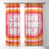 Showmemars Love Yourself Retro Type Single Panel Sheer Window Curtain - Society 6 -Home Improvement Store GUEST ded6473b 12dd 4ea1 af56 d59487e16c73