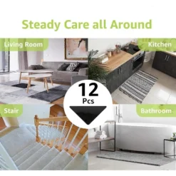 12 Pcs Non Slip Rug Grippers, Reusable Carpet Tape For Area Rugs, Rug Pads Stickers For Hardwood Floors, Anti Curling Mat Holders 9 12 Pcs Non Slip Rug Grippers, Reusable Carpet Tape For Area Rugs, Rug Pads Stickers For Hardwood Floors, Anti Curling Mat Holders -Home Improvement Store GUEST df3c0ebe 040a 42a3 8747 117a80b51221