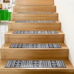 World Rug Gallery Geometric Bohemian Non-Slip Stair Treads -Home Improvement Store GUEST df5a4f18 edfd 4a82 a03d e9000b4b6f0b