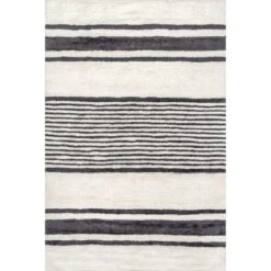 Lauren Liess X RugsUSA - Striped Wool Machine Washable Area Rug -Home Improvement Store GUEST df5edb08 b1d0 46f7 975a 6d8498c1b98b
