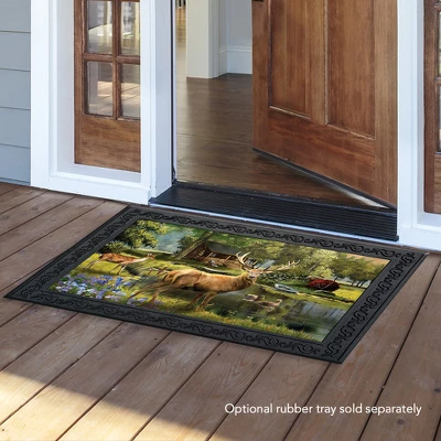 Great Outdoors Summer Doormat Elk Wildlife Indoor Outdoor 30" X 18" Briarwood Lane 4 Great Outdoors Summer Doormat Elk Wildlife Indoor Outdoor 30" X 18" Briarwood Lane - Image 2