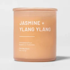 Glass Jar Jasmine And Ylang Candle Orange - Threshold™ -Home Improvement Store GUEST e0062fa1 a715 4c57 8af9 3bb2b339e1cb