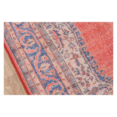 2'x3' Medallion Loomed Accent Rug Red/Blue - Momeni 4 2'x3' Medallion Loomed Accent Rug Red/Blue - Momeni - Image 2