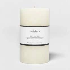 Pillar Candle Soft Cotton White - Threshold™ -Home Improvement Store GUEST e33e65cc 6e9c 4c2e 826e d6c186eac650