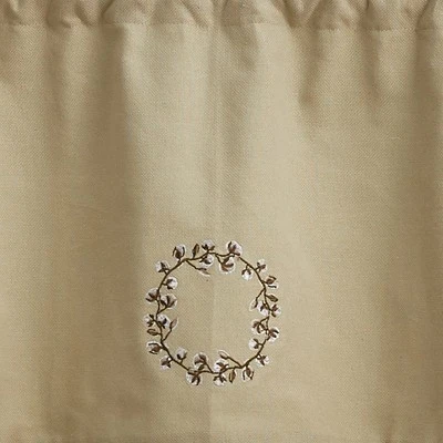 Park Designs Cotton Wreath Lined Pleat Valance 45" X 15" 4 Park Designs Cotton Wreath Lined Pleat Valance 45" X 15" - Image 2