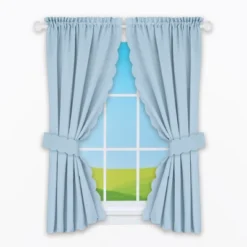 Collections Etc Scalloped Edge Curtains -Home Improvement Store GUEST e4ccc484 d11f 4215 98a5 8ca69e49bec6