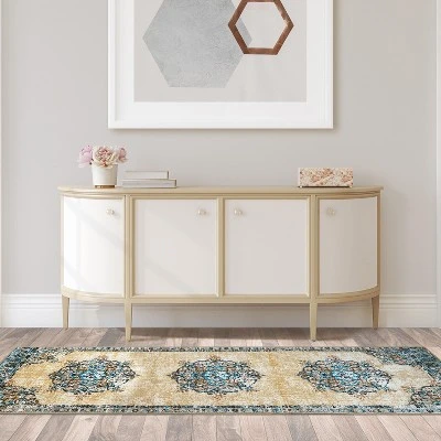 Distressed Medallion Traditional Border Indoor Area Rug Or Runner Rug By Blue Nile Mills 3 Distressed Medallion Traditional Border Indoor Area Rug Or Runner Rug By Blue Nile Mills