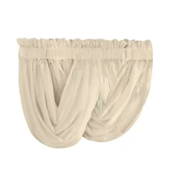 Collections Etc Scoop Two-Piece Rod Pocket Solid-Colored Sheer Valances For Windows, Decorative Accent And Added Privacy For Any Room In -Home Improvement Store GUEST e590a054 b513 446f 8042 7eb3c693690f