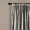 2pk 40"x84" Light Filtering Velvet Dream Bells Curtain Panels Silver - Lush Décor