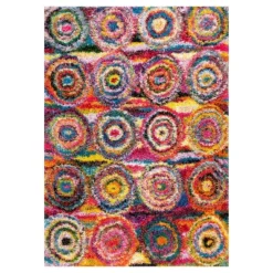 Kindra Circles Shaggy Area Rug - NuLOOM -Home Improvement Store GUEST e9b66c5a 0453 46d6 8128 1534e0461d50