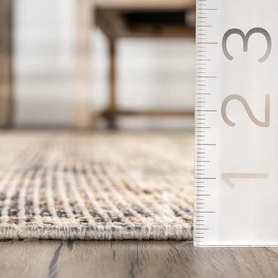 NuLOOM Lesley Handmade Flatweave Cotton Blend Distressed Vintage Area Rug 4 NuLOOM Lesley Handmade Flatweave Cotton Blend Distressed Vintage Area Rug - Image 2