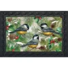 Winter Chickadees Doormat 30" X 18" Indoor Outdoor Briarwood Lane