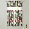Kate Aurora Holiday Living Merry Christmas Kitchen Curtain Tier And Valance Set - 56 In. W X 36 In. L