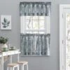 Ellis Curtain Lexington Leaf Pattern On Colored Ground Curtain Tiers Blue 2 Ellis Curtain Lexington Leaf Pattern On Colored Ground Curtain Tiers Blue -Home Improvement Store GUEST eae8d269 fb24 4906 8d92 6d154afa20ae
